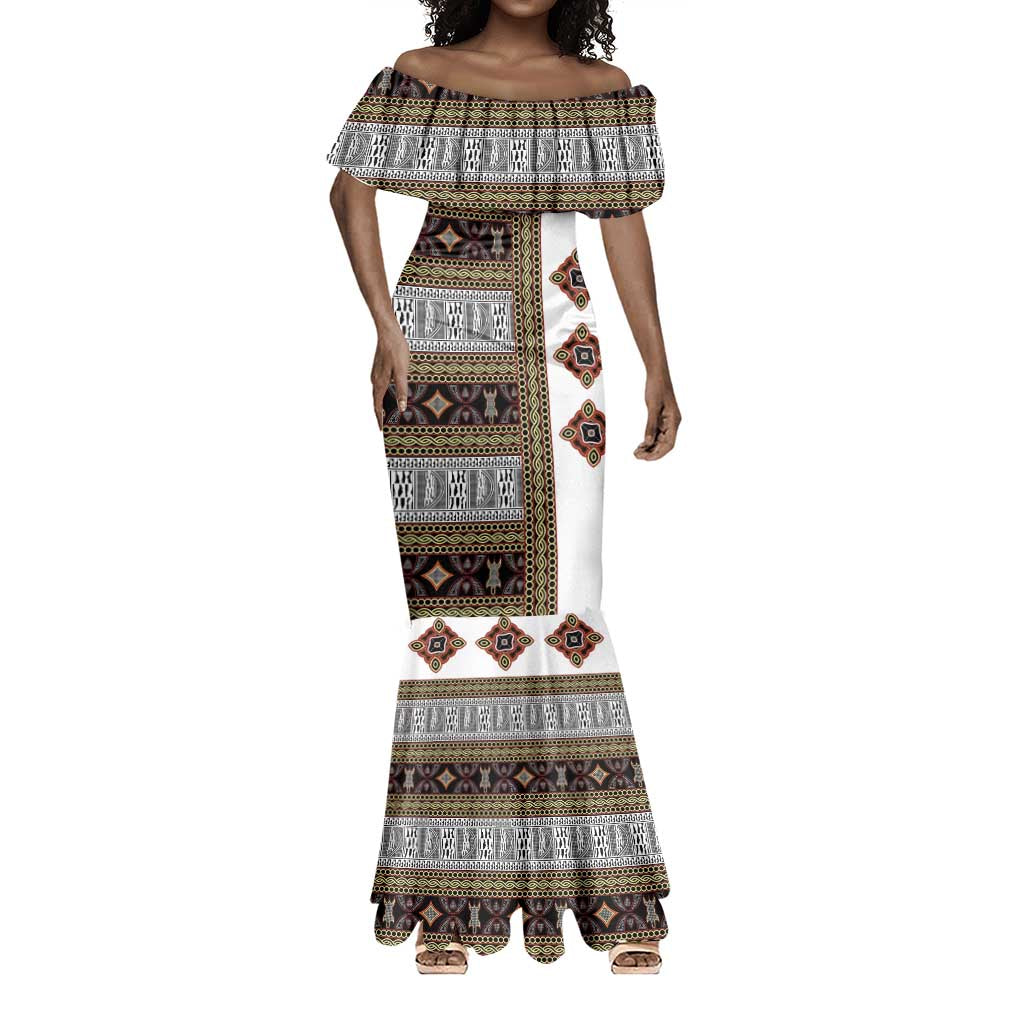 Cameroon Ndop Atoghu Inspired Mermaid Dress