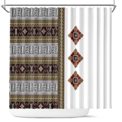 Cameroon Ndop Atoghu Inspired Shower Curtain