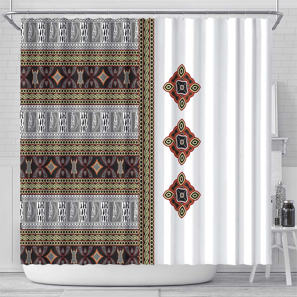 Cameroon Ndop Atoghu Inspired Shower Curtain