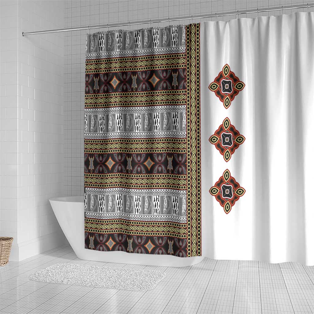 Cameroon Ndop Atoghu Inspired Shower Curtain