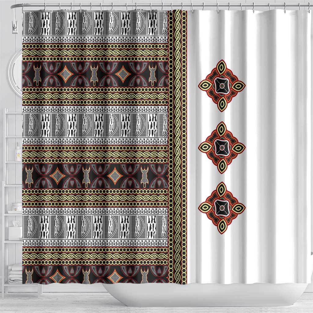 Cameroon Ndop Atoghu Inspired Shower Curtain