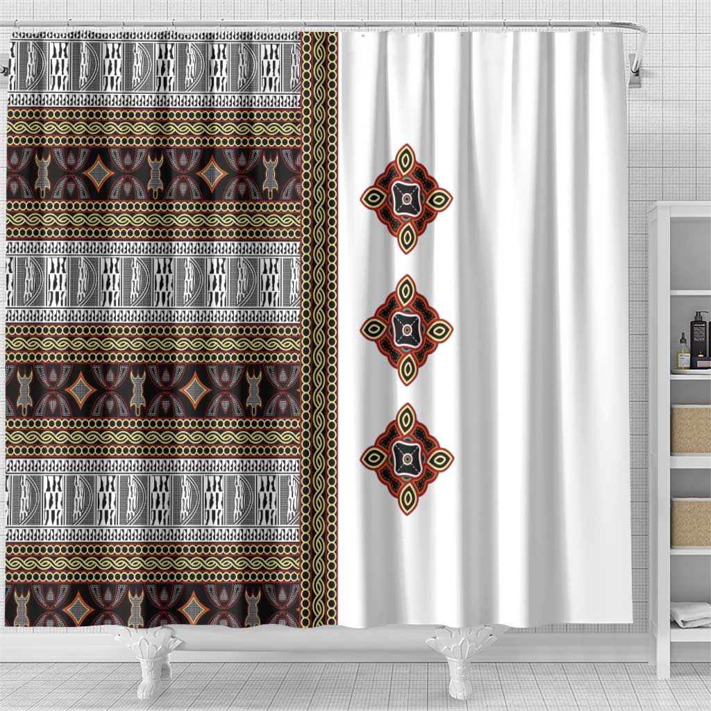Cameroon Ndop Atoghu Inspired Shower Curtain