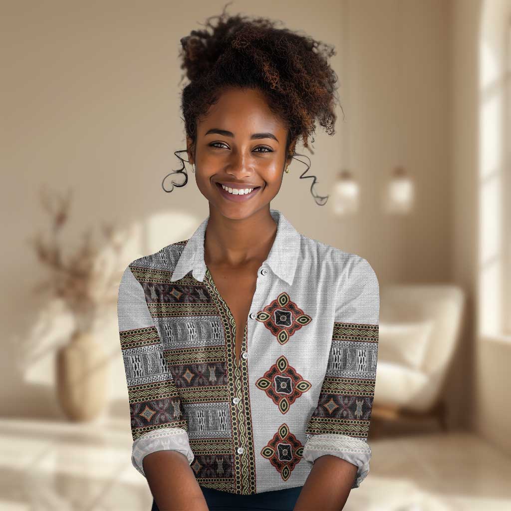 Cameroon Ndop Atoghu Inspired Women Casual Shirt