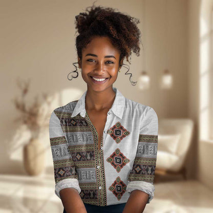 Cameroon Ndop Atoghu Inspired Women Casual Shirt