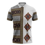 Cameroon Ndop Atoghu Inspired Zipper Polo Shirt