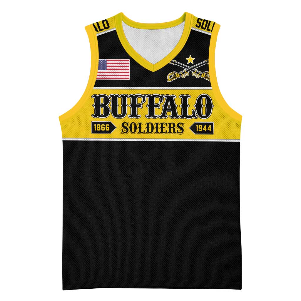 Personalised Buffalo Soldiers Basketball Jersey History of Heroes - African Pride
