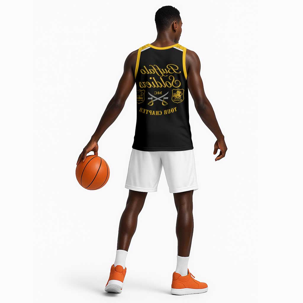 Personalised Buffalo Soldiers Basketball Jersey History of Heroes - African Pride