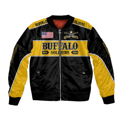 Personalised Buffalo Soldiers Bomber Jacket History of Heroes