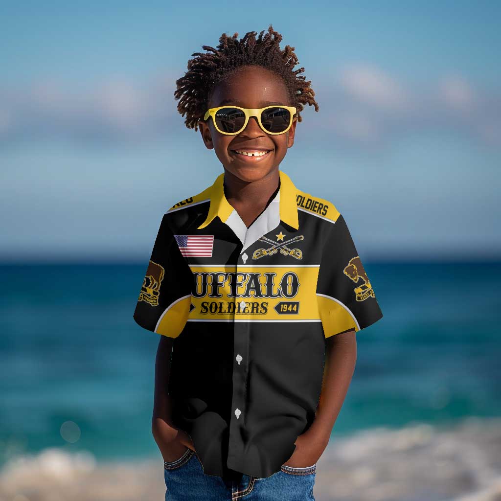 Personalised Buffalo Soldiers Kid Hawaiian Shirt History of Heroes