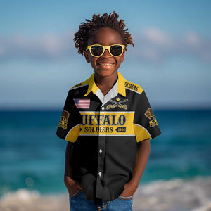 Personalised Buffalo Soldiers Kid Hawaiian Shirt History of Heroes