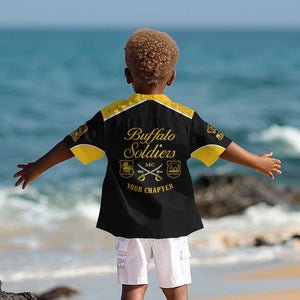 Personalised Buffalo Soldiers Kid Hawaiian Shirt History of Heroes