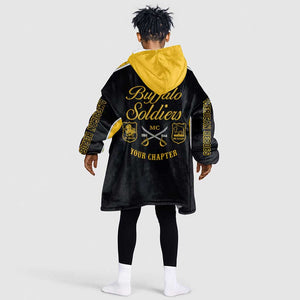Personalised Buffalo Soldiers KId Wearable Blanket Hoodie History of Heroes