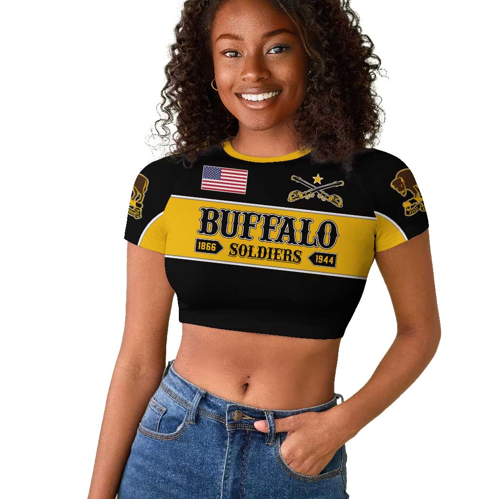 Personalised Buffalo Soldiers Raglan Cropped T shirt History of Heroes