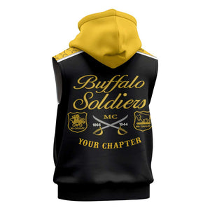 Personalised Buffalo Soldiers Sleeveless Hoodie History of Heroes - African Pride