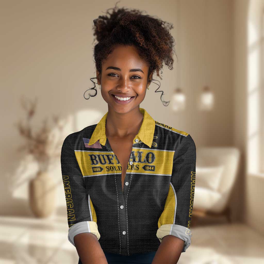 Personalised Buffalo Soldiers Women Casual Shirt History of Heroes LT7