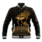 Ancient Egypt Gold Intricate Baseball Jacket Eye of Horus