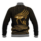 Ancient Egypt Gold Intricate Baseball Jacket Eye of Horus