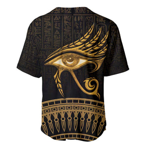 Ancient Egypt Gold Intricate Baseball Jersey Eye of Horus