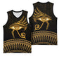 Ancient Egypt Gold Intricate Basketball Jersey Eye of Horus - African Pride