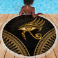 Ancient Egypt Gold Intricate Beach Blanket Eye of Horus
