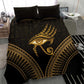 Ancient Egypt Gold Intricate Bedding Set Eye of Horus