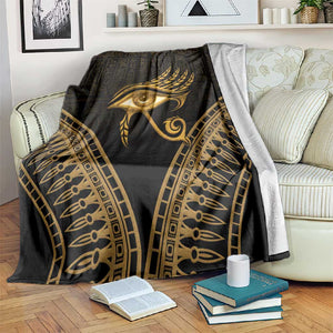 Ancient Egypt Gold Intricate Blanket Eye of Horus