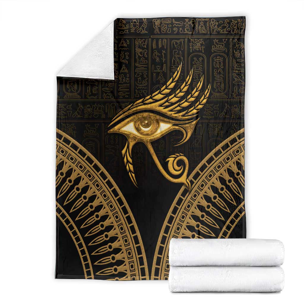 Ancient Egypt Gold Intricate Blanket Eye of Horus