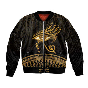 Ancient Egypt Gold Intricate Bomber Jacket Eye of Horus