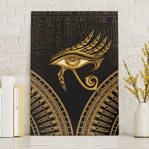 Ancient Egypt Gold Intricate Canvas Wall Art Eye of Horus