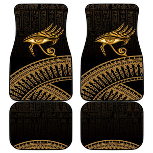 Ancient Egypt Gold Intricate Car Mats Eye of Horus