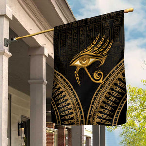 Ancient Egypt Gold Intricate Garden Flag Eye of Horus