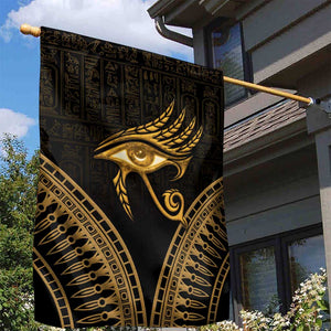 Ancient Egypt Gold Intricate Garden Flag Eye of Horus
