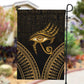 Ancient Egypt Gold Intricate Garden Flag Eye of Horus