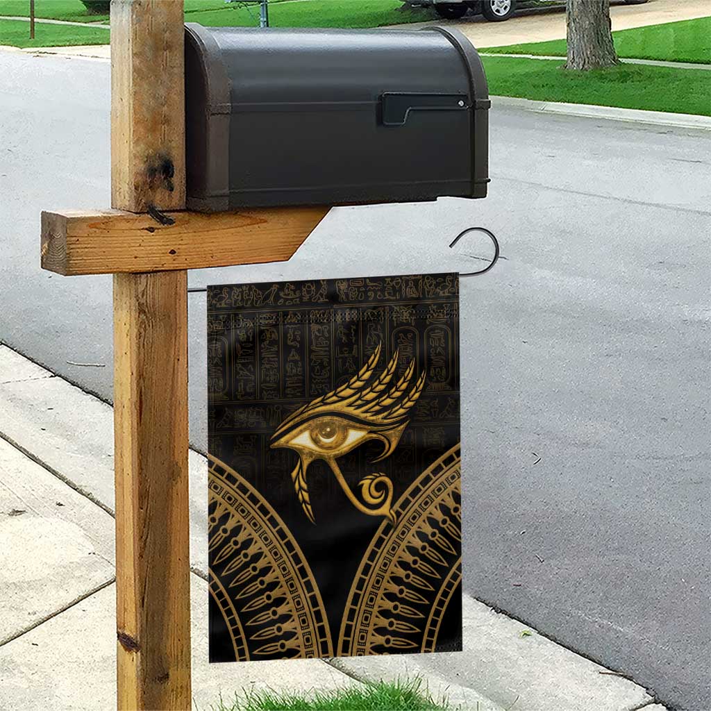 Ancient Egypt Gold Intricate Garden Flag Eye of Horus