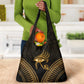 Ancient Egypt Gold Intricate Grocery Bag Eye of Horus