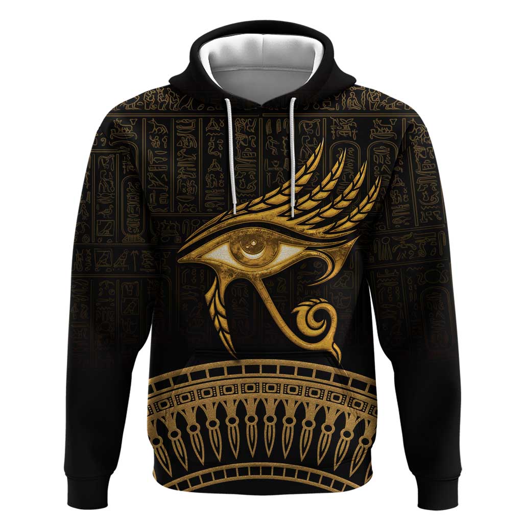 Ancient Egypt Gold Intricate Hoodie Eye of Horus
