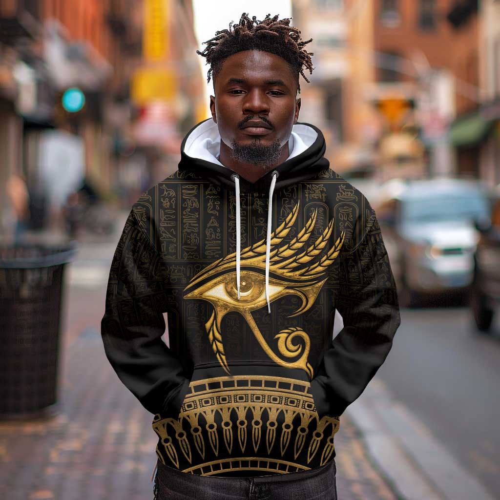 Ancient Egypt Gold Intricate Hoodie Eye of Horus