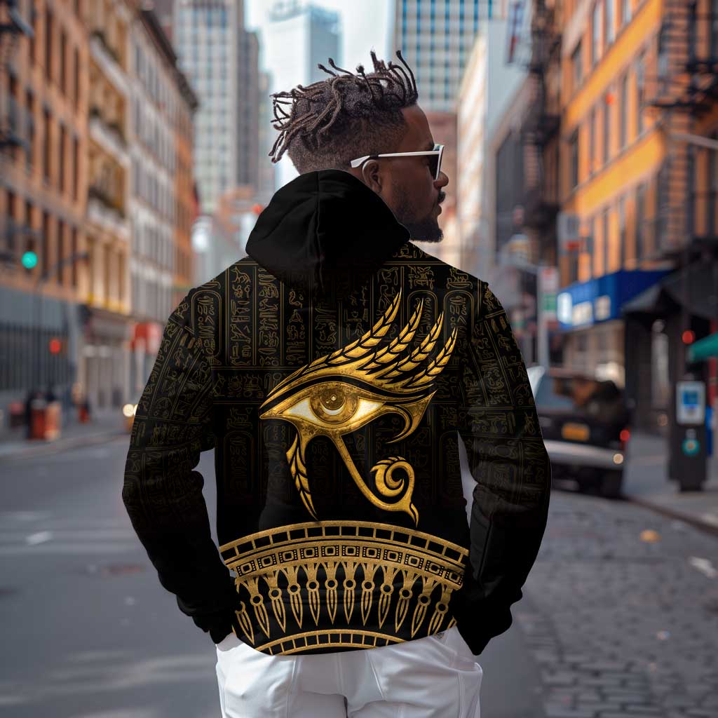 Ancient Egypt Gold Intricate Hoodie Eye of Horus