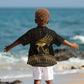 Ancient Egypt Gold Intricate Kid Hawaiian Shirt Eye of Horus