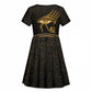 Ancient Egypt Gold Intricate Kid Short Sleeve Dress Eye of Horus