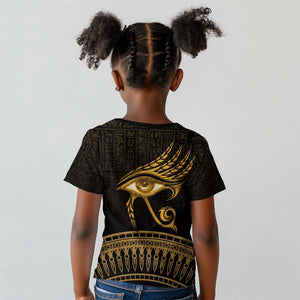 Ancient Egypt Gold Intricate Kid T shirt Eye of Horus