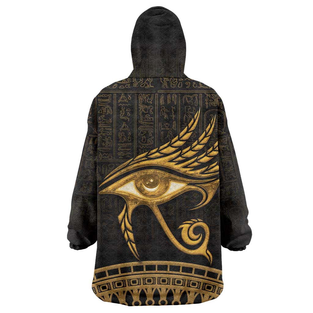 Ancient Egypt Gold Intricate Kid Wearable Blanket Hoodie Eye of Horus