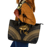 Ancient Egypt Gold Intricate Leather Tote Bag Eye of Horus