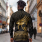 Ancient Egypt Gold Intricate Long Sleeve Button Shirt Eye of Horus