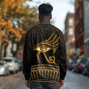 Ancient Egypt Gold Intricate Long Sleeve Shirt Eye of Horus