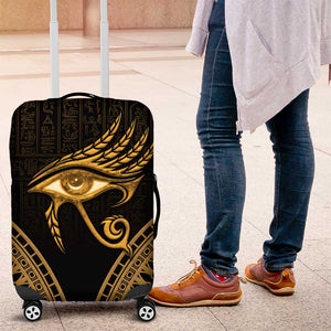Ancient Egypt Gold Intricate Luggage Cover Eye of Horus