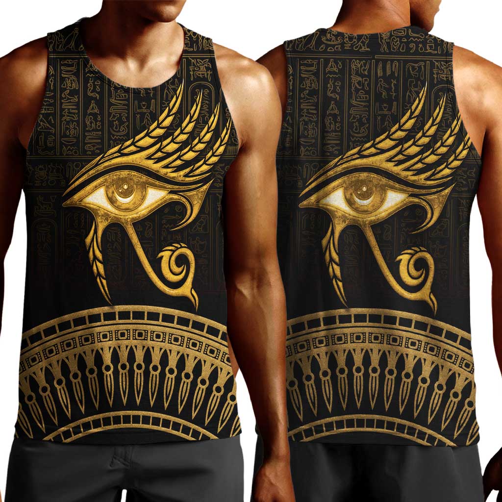 Ancient Egypt Gold Intricate Men Tank Top Eye of Horus