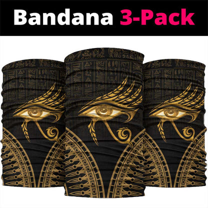 Ancient Egypt Gold Intricate Neck Gaiter Eye of Horus LT7