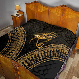 Ancient Egypt Gold Intricate Quilt Eye of Horus