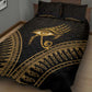 Ancient Egypt Gold Intricate Quilt Bed Set Eye of Horus